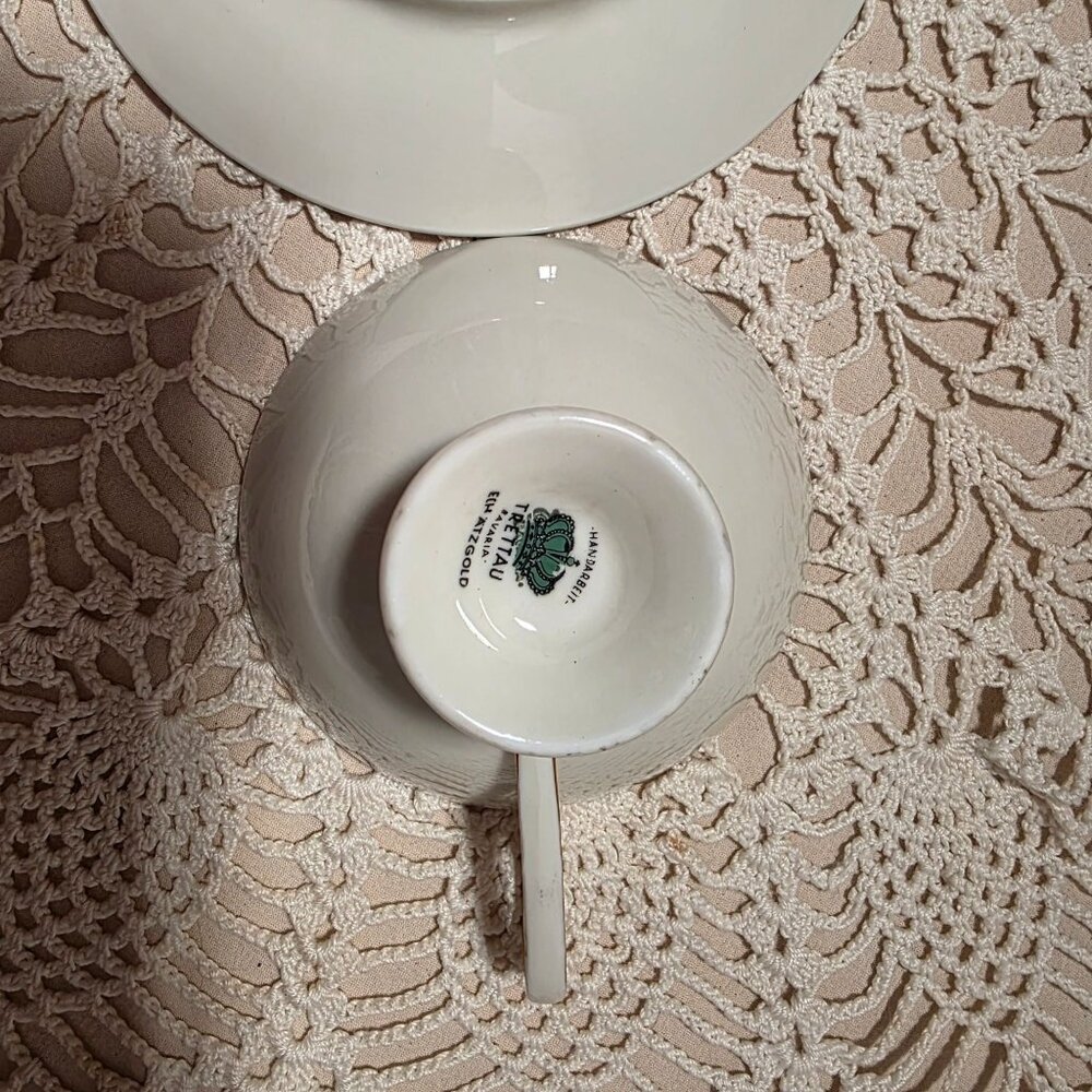 Tettau Echt Bavaria 22K Gold Tea Set Trio Made in Germany - Picture 7 of 10